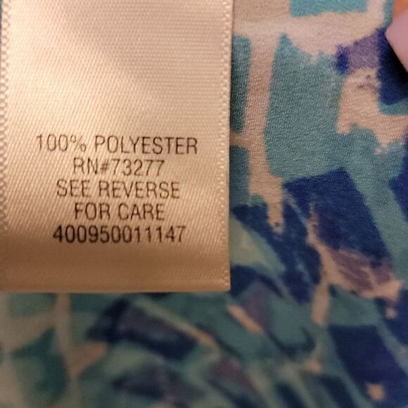 APT 9 blue sleeveless button-up blouse size pl excellent pre-loved condition - Picture 7 of 12